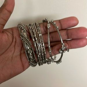 Silver Plated Bangles size 2.6
